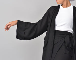 Ensemble en lin - NOIR