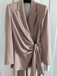 Ensemble blazer drapée (Plusieurs coloris)