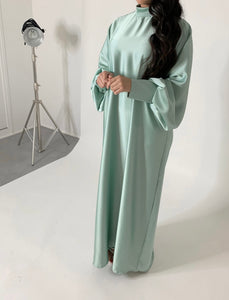 Silk dress (avec jupe tablier) - Mint