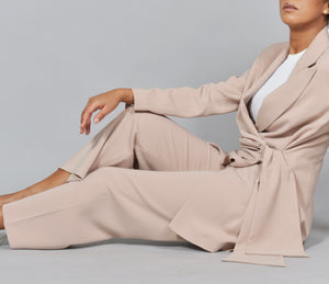Ensemble blazer drapée (Plusieurs coloris)