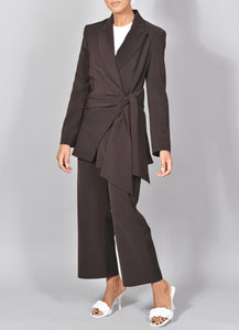 Ensemble blazer drapée (Plusieurs coloris)