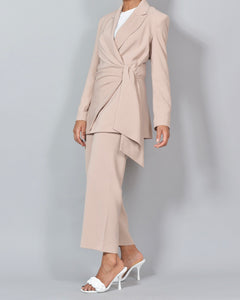 Ensemble blazer drapée (Plusieurs coloris)
