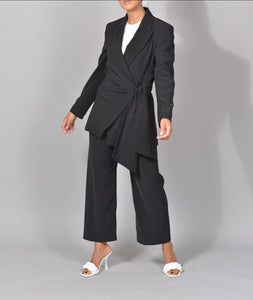 Ensemble blazer drapée (Plusieurs coloris)